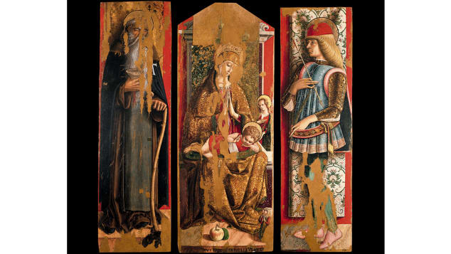 The local art gallery has three works by Renaissance master Carlo Crivelli.