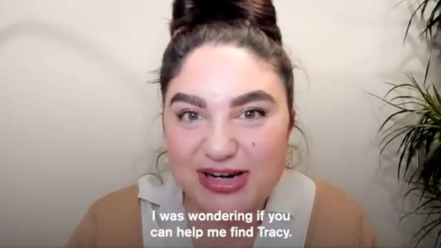In a video several refugee advocacy organizations are sharing on social media, Ayda Zugay asks for help finding the woman behind the envelope and its welcoming message.