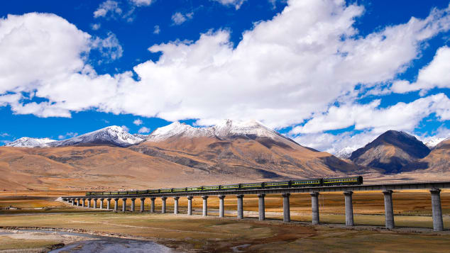 The Qinghai-Tibet Railway is sometimes called the "Railway to Heaven."