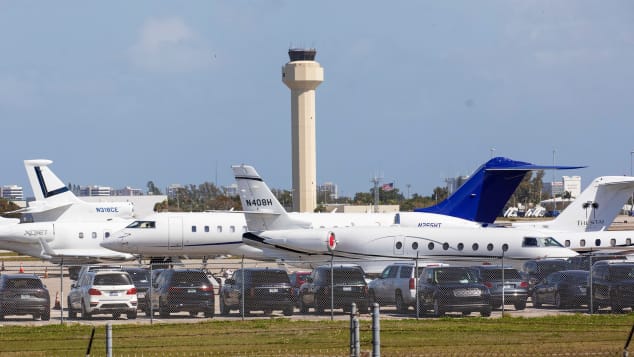A passenger landed the private plane at Palm Beach International Airport.