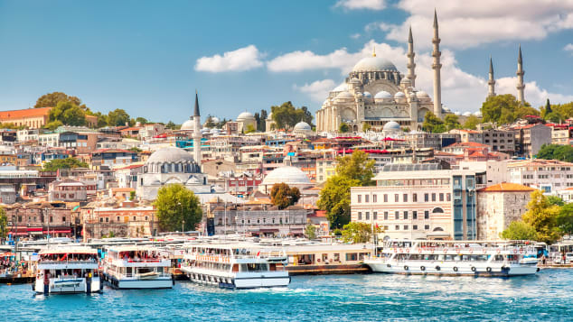 Sightseeing ships give magnificent views of Istanbul. Turkey is at the CDC's Level 3.