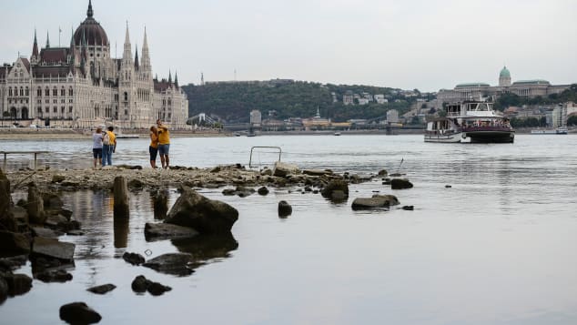The Danube has dropped in Budapest.