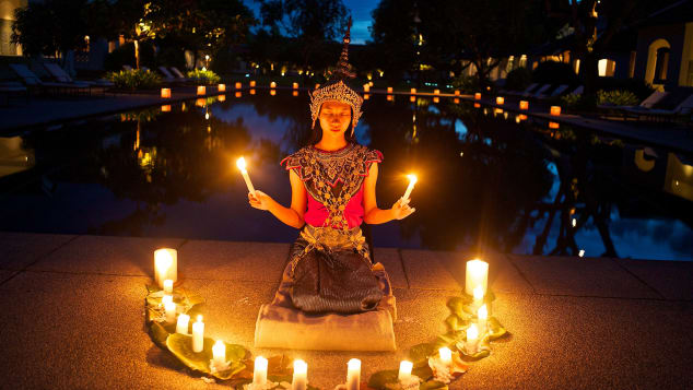 A young nang keo dancer performs in Luang Prabang, Laos' former imperial capital that is now reachable by bullet train.