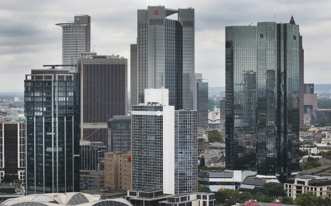 Frankfurt skyline glass architecture