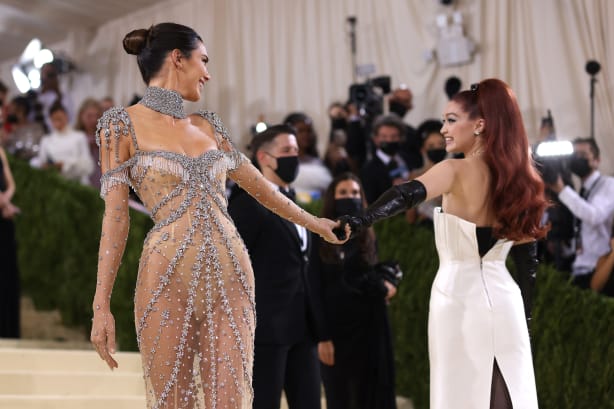 41 met gala red carpet 2021 Kendall Jenner Gigi Hadid