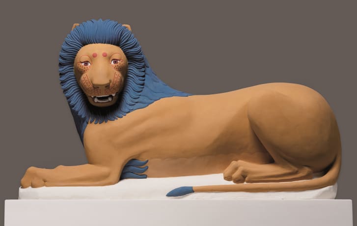 Reconstruction (C) of a Crouching Lion from Loutraki