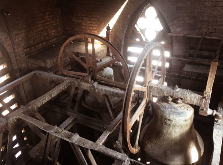 Inside the bell tower of Cathedral Church of Lahore. 