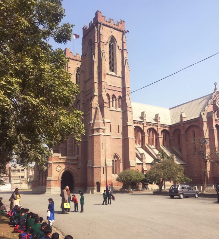 Children attend school at the Cathedral Church in Lahore. 