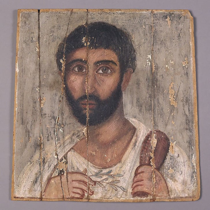 Portrait d'un homme barbu d'un sanctuaire, 100.
