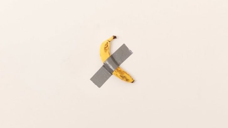 MAURIZIO CATTELANComedian, 2019 Banana and scotch tape