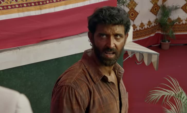 A screengrab of Bollywood star Hrithik Roshan in a trailer for the 2019 Bollywood movie 