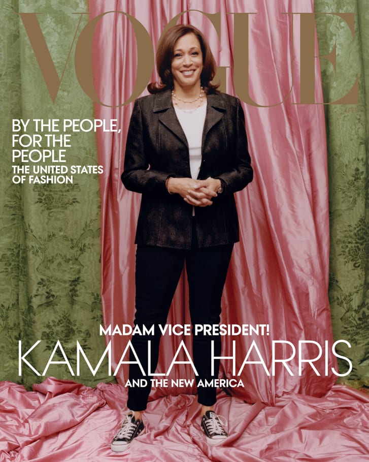 La portada de la edición de febrero de 2021 de Vogue.