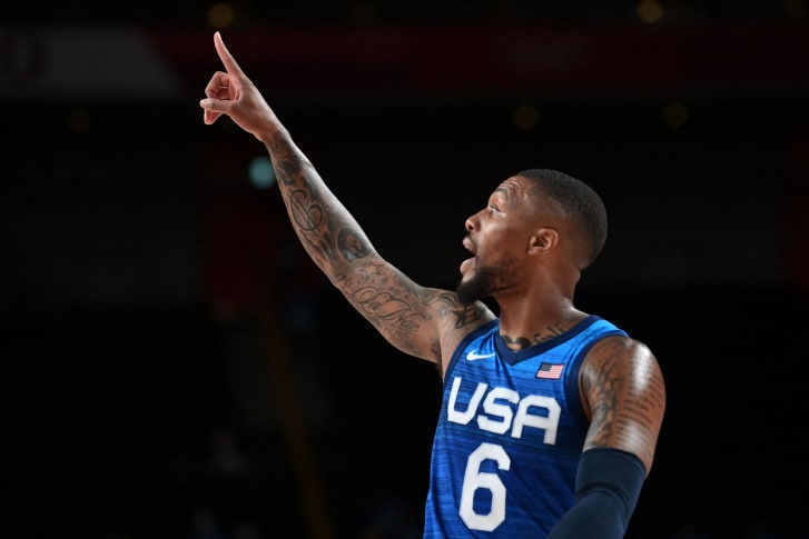 Damian Lillard, who played for the USA at the Tokyo Olympics, has sleeves on both his arms, a far cry from players in the past.