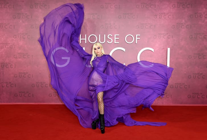 Lady Gaga attends the UK Premiere Of "House of Gucci" at Odeon Luxe Leicester Square on November 09, 2021 in London, England. (Photo by Gareth Cattermole/Getty Images for Metro-Goldwyn-Mayer Studios and Universal Pictures )