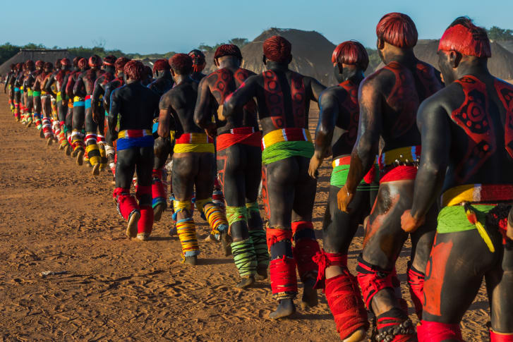 Sport category finalist Ricardo Teles documents the Brazilian Indigenous Xingu tribe and their martial art called Huka-huka, a ritual to honor the dead -- last year devoted primarily to Covid victims.