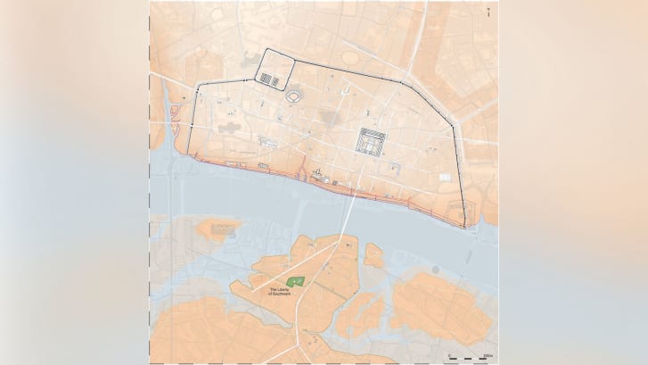 A map of Roman London as it once stood.