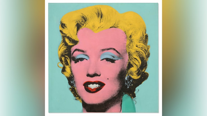 "Disparo de Marilyn azul salvia" de Andy Warhol.