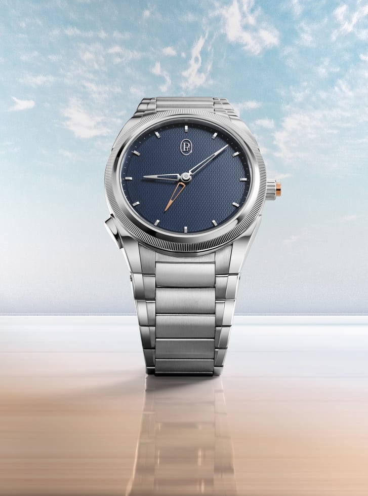 The Parmigiani Tonda lets you see local and home time for those often traveling.