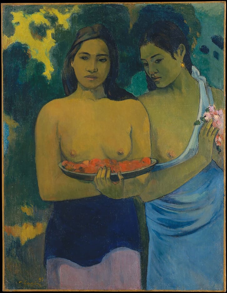 "Two Tahitian Women," from 1899, by Paul Gauguin.