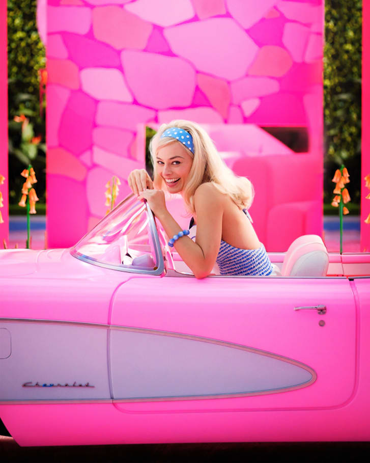 The first promotional image for the 'Barbie' movie, directed by Greta Gerwig, was released today.