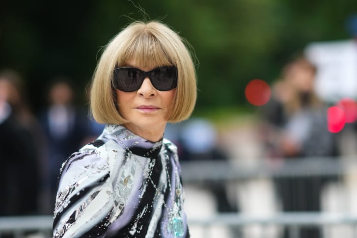 Anna Wintour during Paris Fashion Week - Haute Couture Fall/Winter 2021/2022, on July 05, 2021 in Paris, France.
