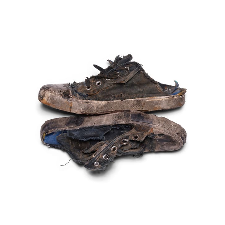 The "extremely worn" Balenciaga sneakers raising eyebrows online. 