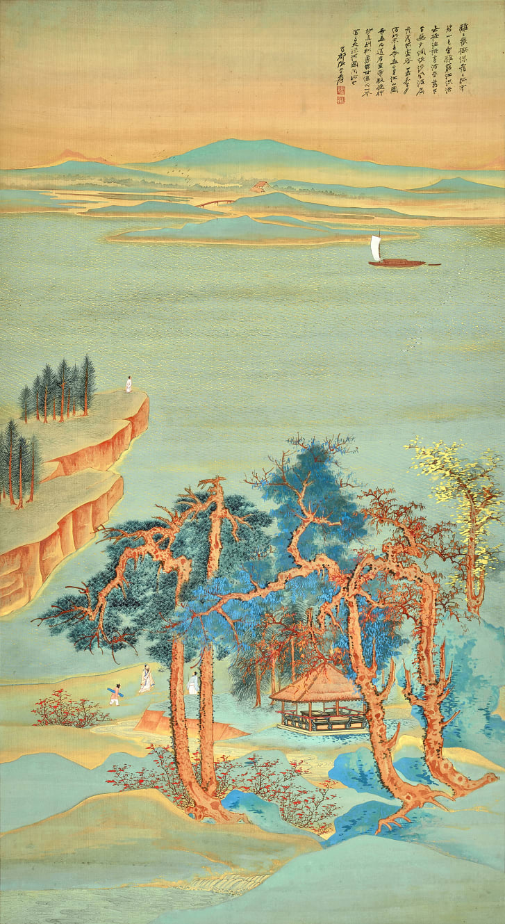 In April, the 1947 painting "Landscape after Wang Ximeng" became the most expensive of Zhang Daqian's artwork ever to sell at auction.
