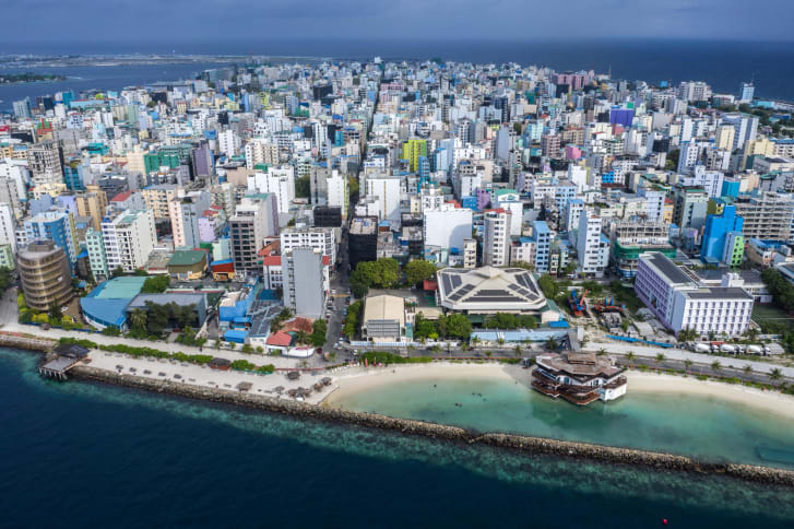 The capital of the Maldives is hugely overcrowded, with no room to expand besides into the sea.