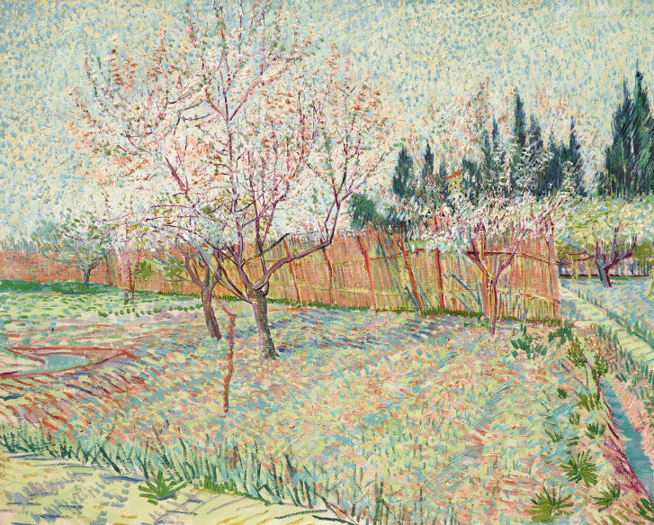 "Verger avec cyprès" is now the most expensive Van Gogh painting ever to sell at auction.