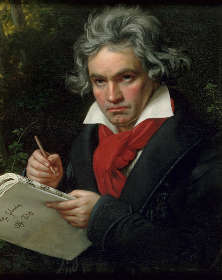 A portrait of Beethoven by Joseph Karl Stieler was completed in 1820. 