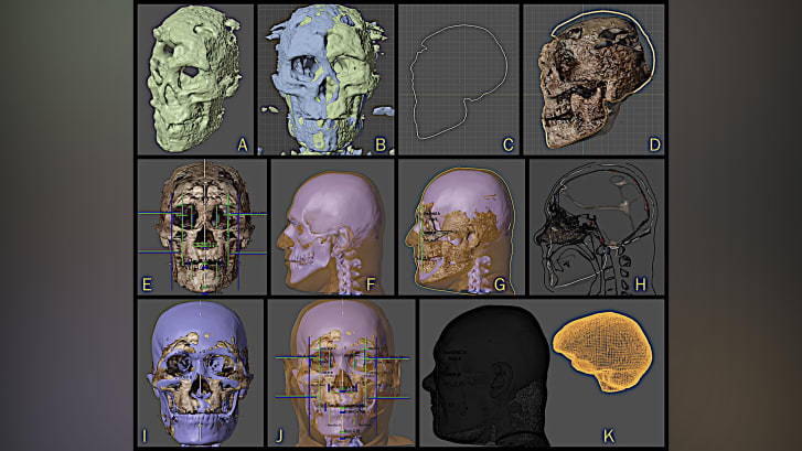 Fotogrammetria është procesi i nxjerrjes së informacionit 3D nga fotografitë, gjë që bënë Santos dhe Moraes pasi panë mbetjet skeletore të njeriut në Muzeun Kombëtar të Qytetërimit Egjiptian në Kajro.
