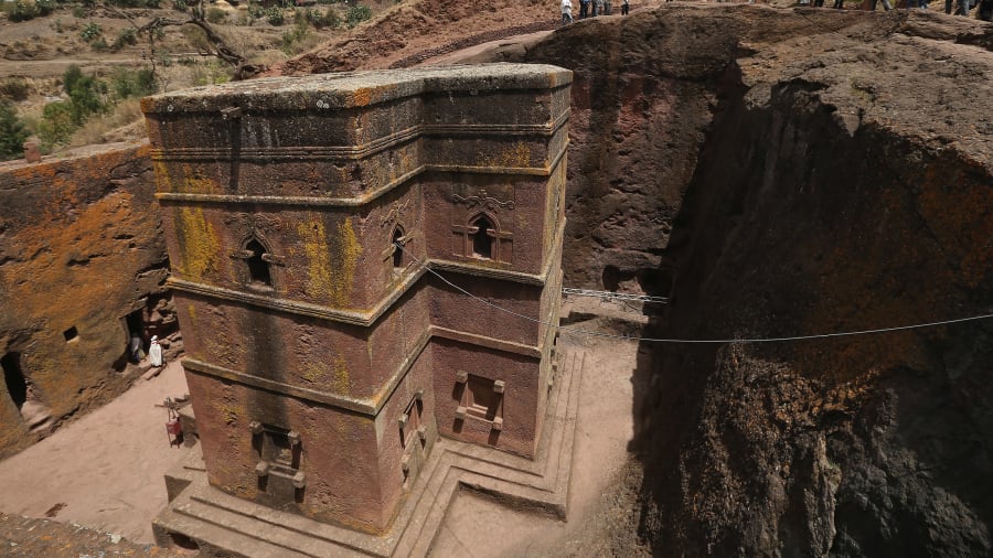ethiopia churches lalibela rocks Bete Giyorgis
