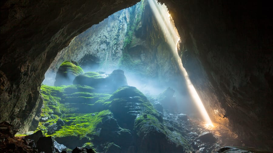 his image shows how collapses caused by erosion leave openings through which incredible sunbeams penetrate, creating mesmerizing light shows | Jarryd Salem/CNN