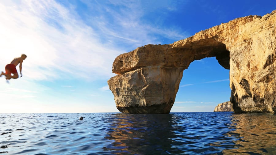 Malta Azure Window Dwejra Gozo before collapse