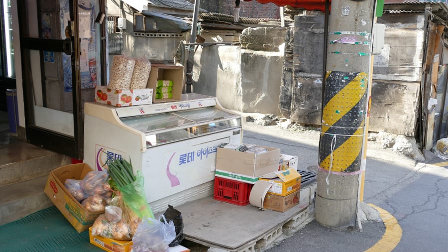 Parasite Seoul Tour Woori Supermarket icecream fridge