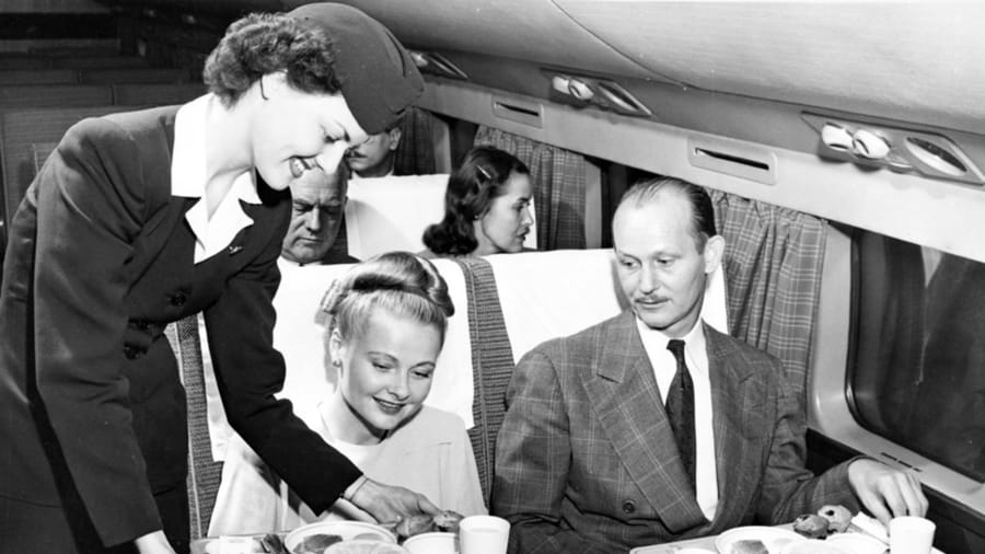 Meal Service on Douglas DC-6