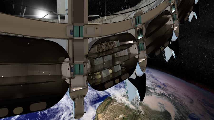 10 Orbital Assembly Space Hotel