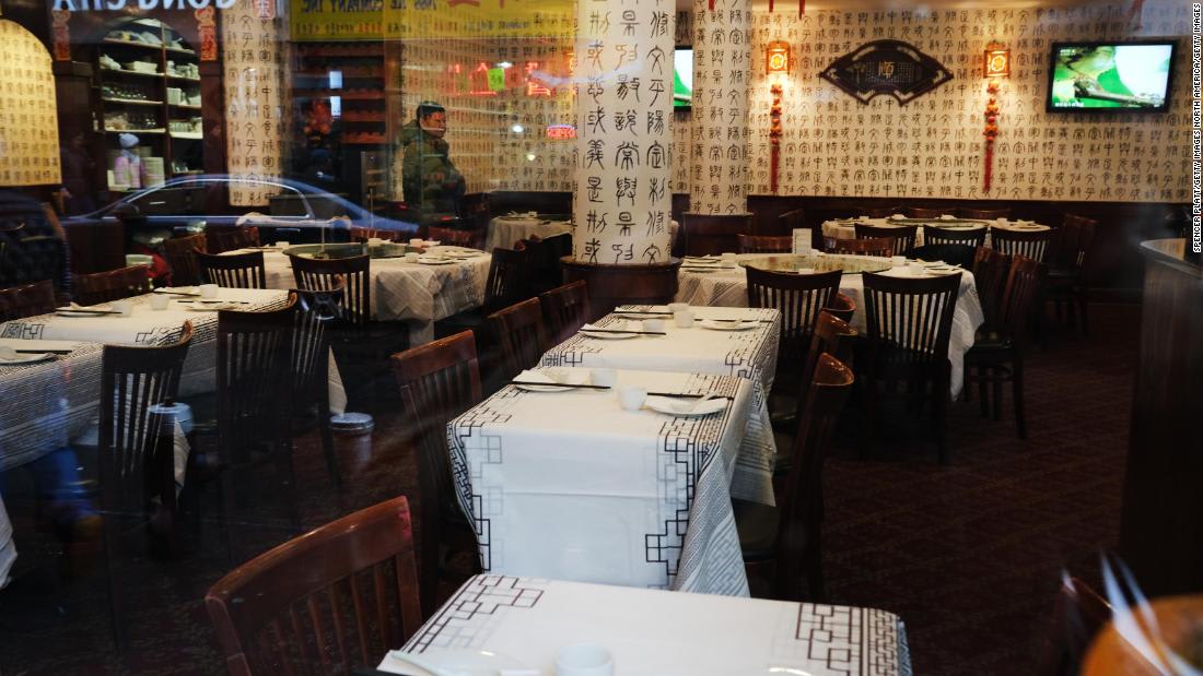 Chinese restaurants are losing business over coronavirus fears