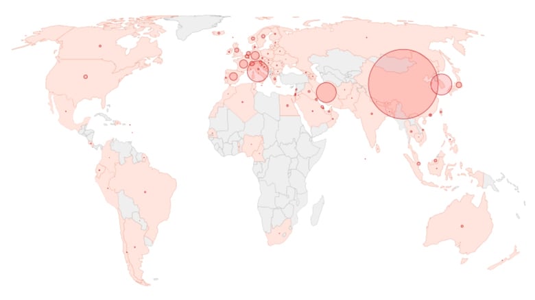 Tracking coronavirus' global spread
