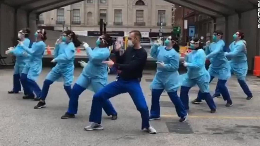 Health care workers are dancing on social media to cheer up the quarantined and relieve stress