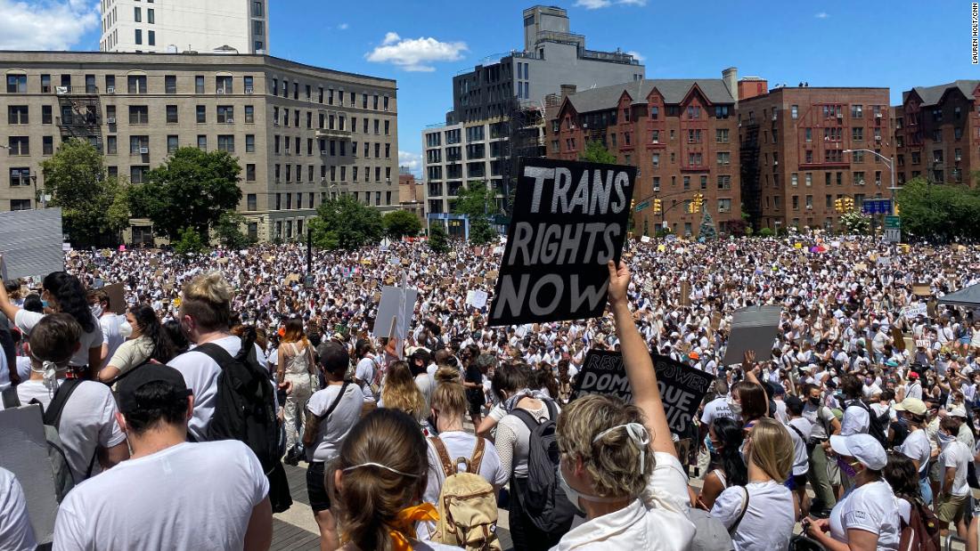 Thousands show up for black trans people in nationwide protests