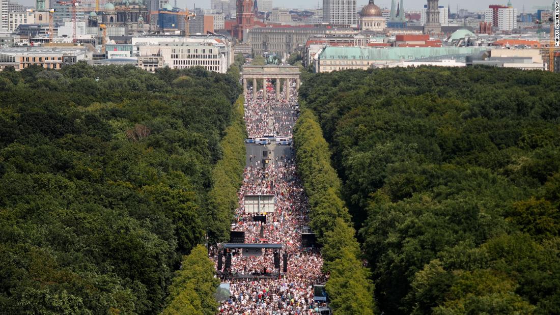 Thousands gather in Berlin to protest against Covid-19 restrictions