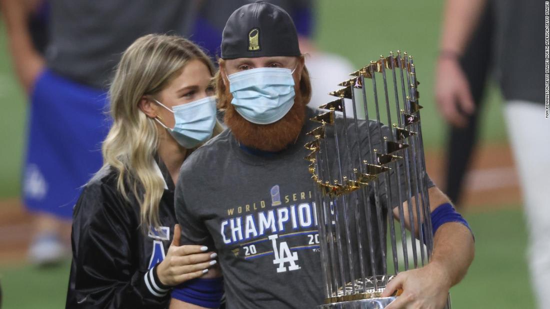Los Angeles Dodgers' Justin Turner pulled mid-game during World Series win after positive Covid-19 test