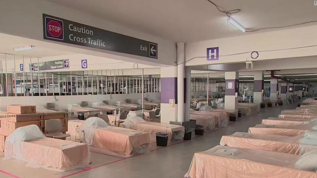 A Reno hospital turned their parking garage into a new wing to treat coronavirus patients