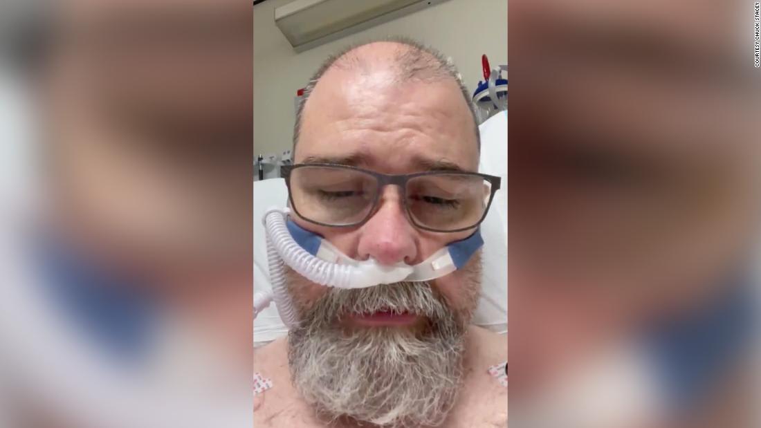 He was skeptical of Covid-19. Now, from his hospital bed, he posts videos on social media urging others to wear their masks