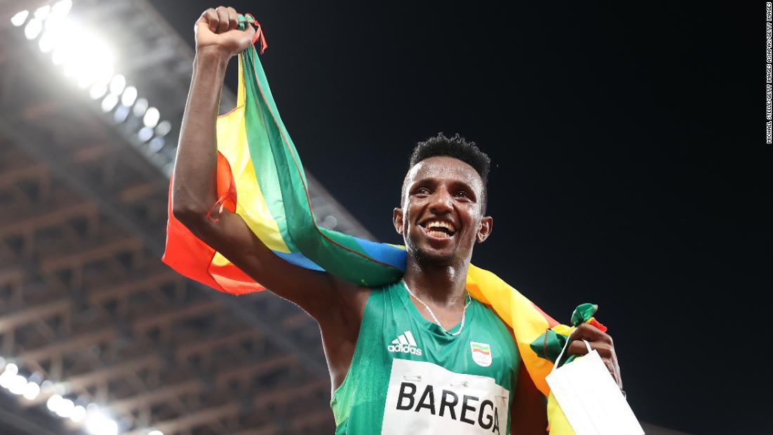 Selemon Barega wins 10,000m gold at the Tokyo Olympics, the Games' first track and field medal