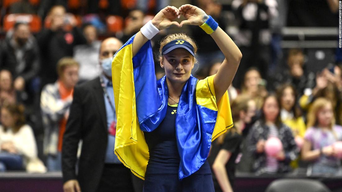 Ukrainian tennis players live 'parallel lives' at the Billie Jean King Cup