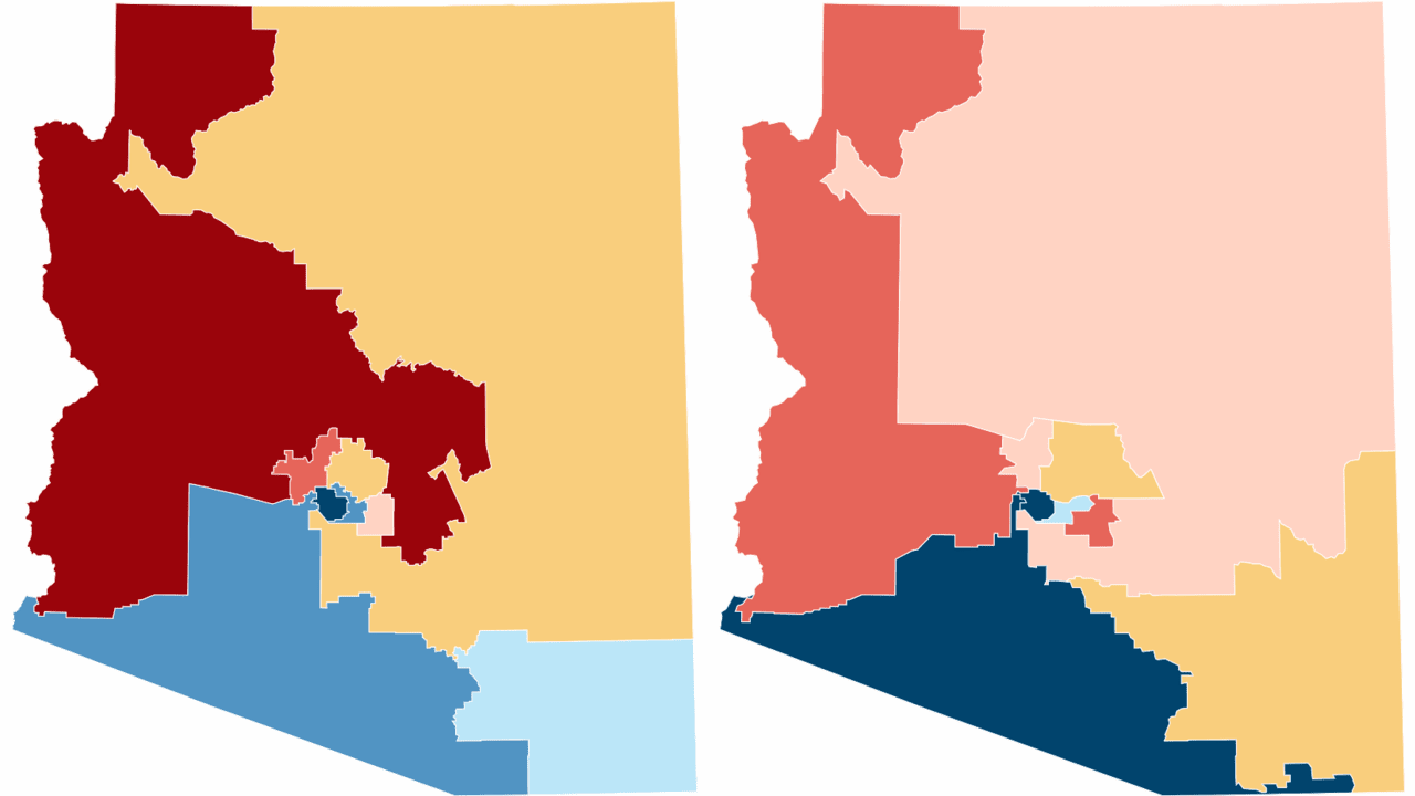 Arizona redistricting 2022: Congressional maps by district