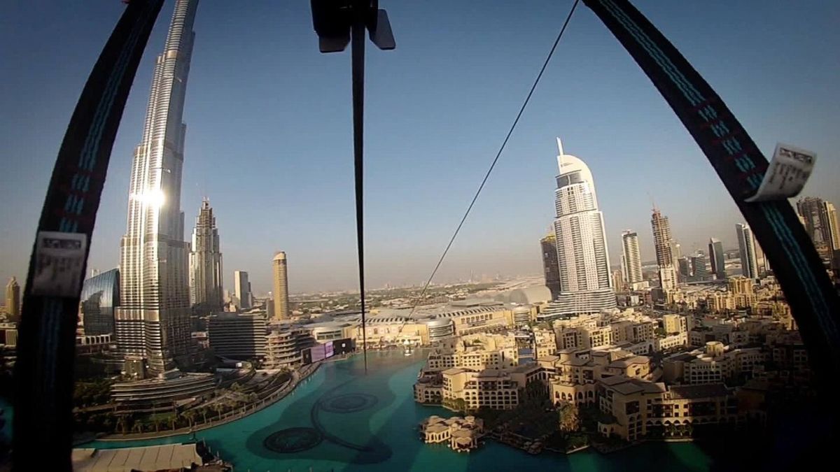 Zip line cuts through Dubai's skyline | CNN Travel