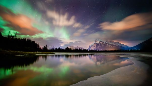 If you're lucky, a visit to Banff will be rewarded with a sight of the Northern Lights.